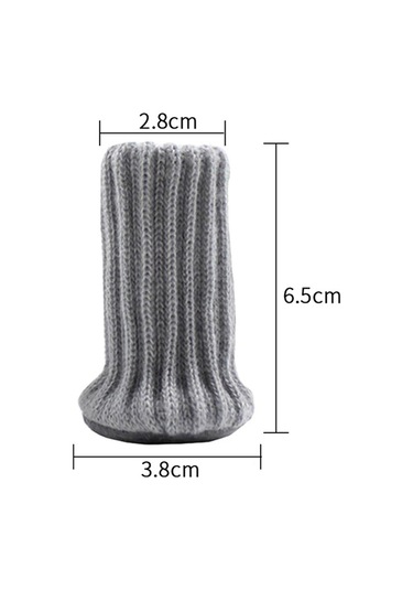 24 Adet Örme Sandalye Ayağı Çorapları Mobilya Masa Ayakları Gri Diğer