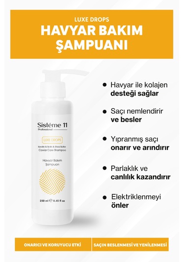 Sisteme 11 Havyar Saç Bakım Şampuan 250 Ml İşlem Görmüş