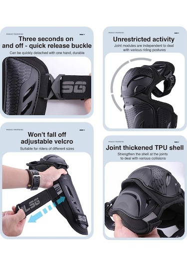 Sones 2 İn 1 Dirsek Pedleri Motolsg Motosiklet Bisiklet Sürme Koruyucu Dişli