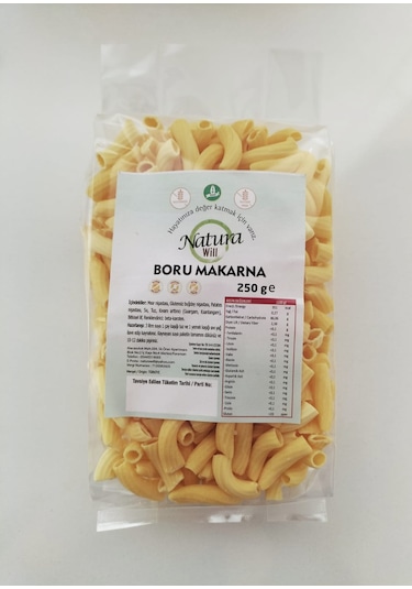 Natura Will Glutensiz Boru Makarna 250 G