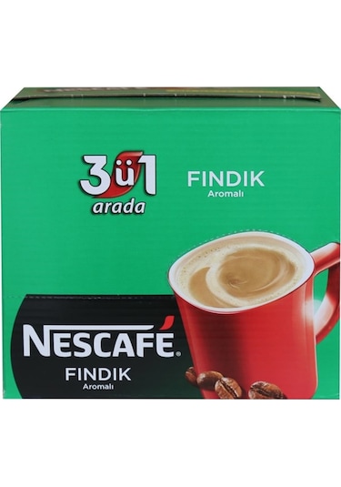 Nescafe 3'ü 1 Arada Fındık Aromalı Hazır Kahve 48 x 17 G