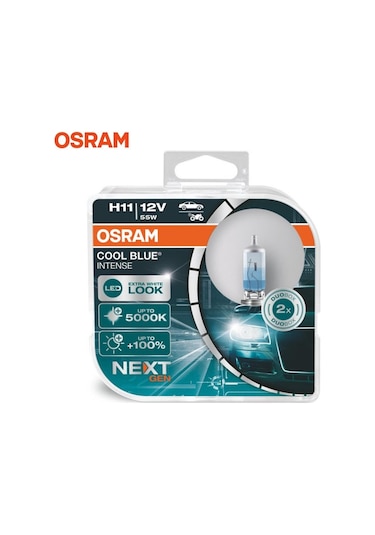 Osram 12v H11 Ampul 55w 5000k Cool Blue 2 Ad