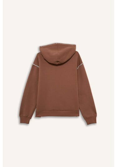 Defacto Overshirt Fit Kapüşonlu Sweatshirt G3318ax25aubn336 Kahve Defacto Overshirt Fit Kapüşonlu Sweatshirt G3318ax25aubn336 Kahve