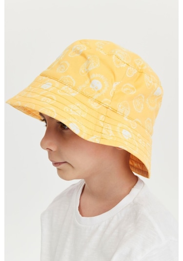 Benitto Kids Erkek Çocuk Desenli Bucket Şapka 7007-sarı Sarı