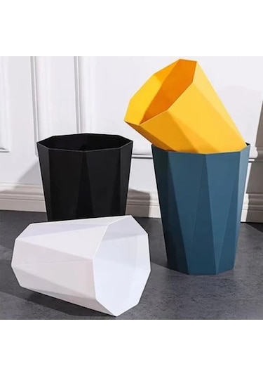 Maoyaya Yüksek Kapasiteli İskandinav Elmas Çöp Tenekesi Ev Kutusu Mutfak Çok Renkli Çok Renkli
