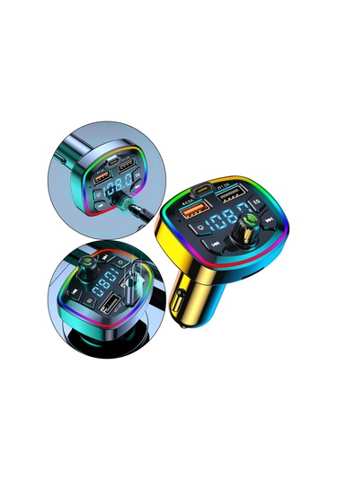 Suntek Araba Bluetooth Verici Bluetooth 5.0 Çakmak, 2 Usb