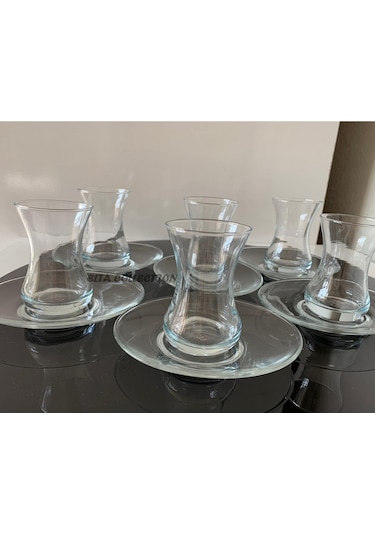 Elta Collection Lizbon 12 Parça Sade Çay Bardağı Seti Şeffaf