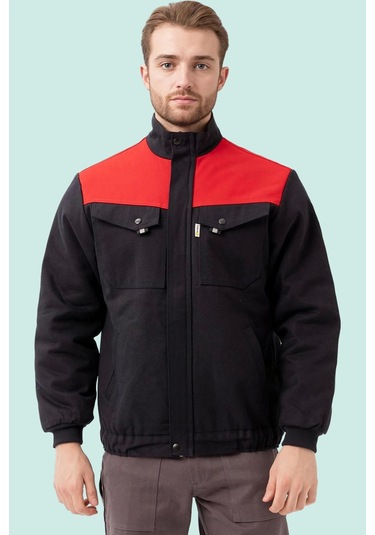 Kışlık İş Mont Grituruncu Kapitone Astarlı Avensis Astar Rüzgar Geçirmez Montu Kıyafeti Lacivert-Kırmızı Kışlık İş Mont Grituruncu Kapitone Astarlı Avensis Astar Rüzgar Geçirmez Montu Kıyafeti Lacivert-Kırmızı