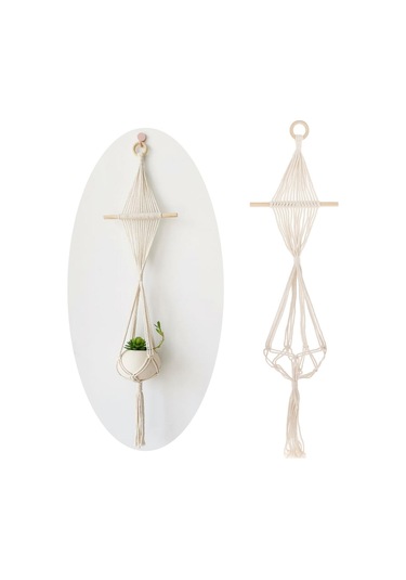 Suntek Örgü Halat Bitki Saksı Askısı Tavan Asılı Ekiciler