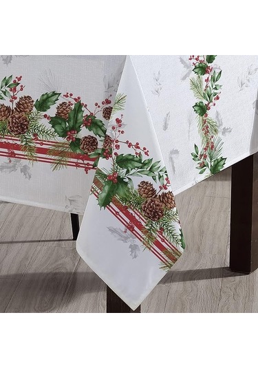 Yılbaşı, Christmas, Kış, Winter Kozalaklar Masa Örtüsü