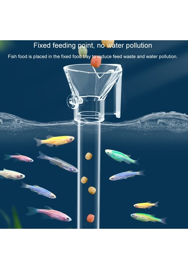 Sones 13-18 Cm Akvaryum Besleme Borusu Akrilik Yemlik Küçük Balık Besleme Borusu