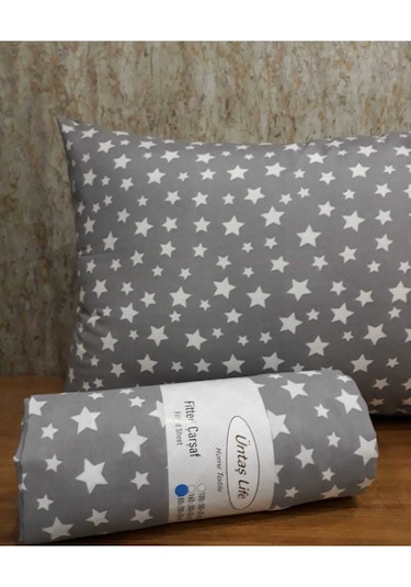 Üntaş 160x200 Çift Kişilik Lastikli Çarşaf Takımı Gri