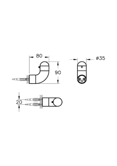 VitrA Liquid A44568 Tekli Askı, Krom Çok Renkli