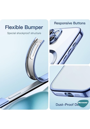 Microsonic Samsung Galaxy Uyumlu A37 Kılıf Magsafe Luxury Electroplate Siyah -