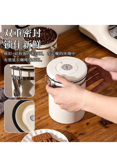 Ranyeek 1.8 Litre Siyah 304 Çelik Muhafaza Kavanozu - Kafein, Kuruyemiş, Bakliyat İçin - Sporcu Ve Gaz Valfi İle Taze Tutma Diğer