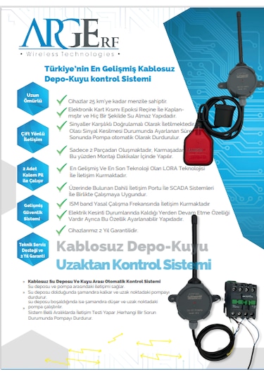 Kablosuz Pilli Depo-kuyu Kontrol Sistemi