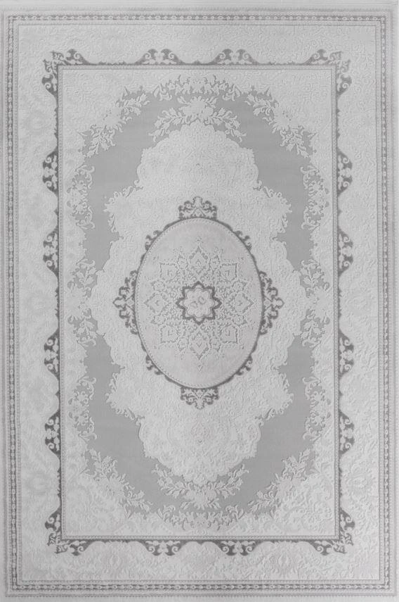 Gabardin Halı Omega 320k Serisi Triko Akrilik Salon Oturma Yatak Odası Halısı Gri - Kemik