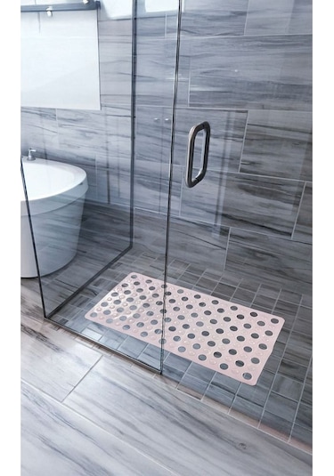 Banyo Paspası Pembe Silikon Kaymaz Vakumlu Duş Paspası Tropikhome Diğer