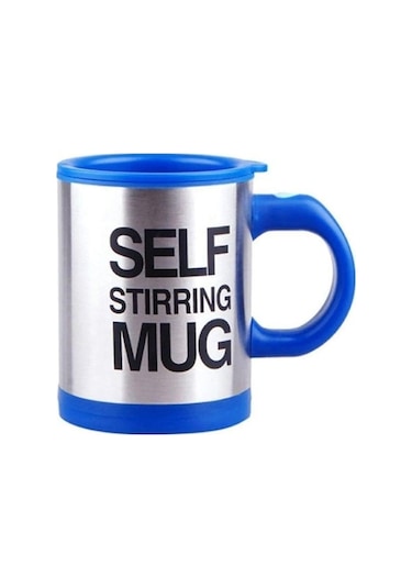 Bilger Kendi Kendini Karıştıran Mikser Kupa Termos Bardak Self Stirring Mug -467 Mavi