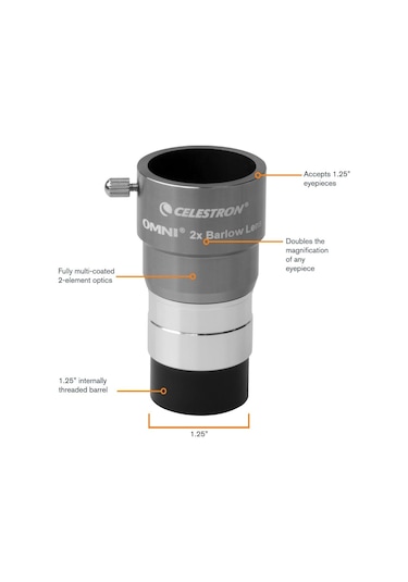 Celestron Barlow Lens 2x Cl 93326