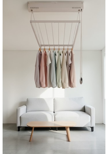 Askur Elbise Kurutmalığı 70x220 cm – Manuel Yükseklik Ayarlı