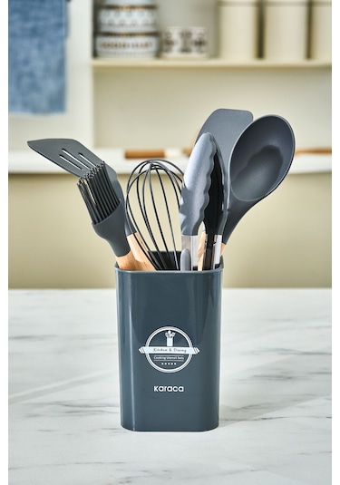 Karaca  Zoey 7 Parça Silikon Servis Seti Antrasit