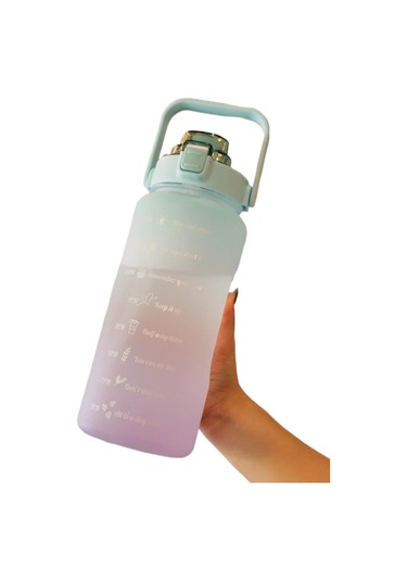 1000 Ml/2000 Ml Taşınabilir Seyahat Su Pipetli Şişe Motivasyon Spor Spor 2000ml-green 600ml To 1000ml 2000ml-green