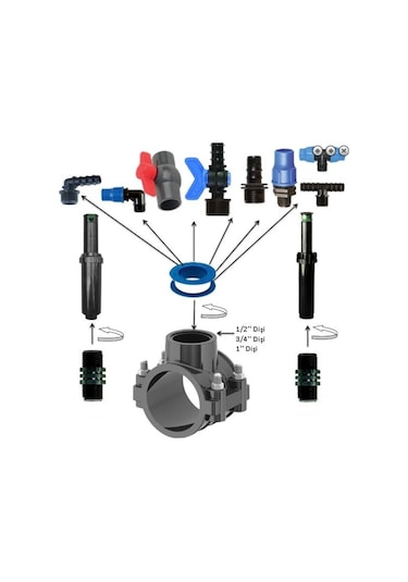 Poelsan Kaplin Ekleme Manşon,T,Dirsek,Tapa,Priz Kolye(Pe100 Boru)