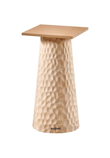 Masifart Sippo Petek Ayak Cilasız Ham Ahşap