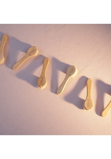 Volia Doğal Keçi Kılı Yüz Ve Bebek Fırçası