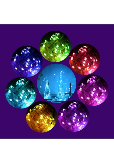 Tenfowee Rgb Led Işık Zinciri Bakır 20 Metre Fonksiyonel Dekoratif Işıklar Diğer