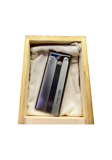 Çelik Depolu Promise Slim Pirinç Çakmak Füme Bronz