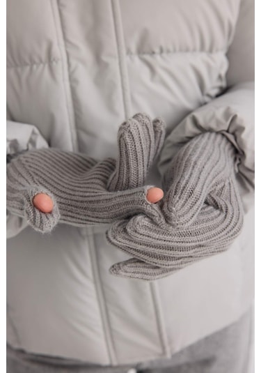 DeFacto 	Kadın Fonksiyonel Triko Eldiven C6839AX24WNGR100