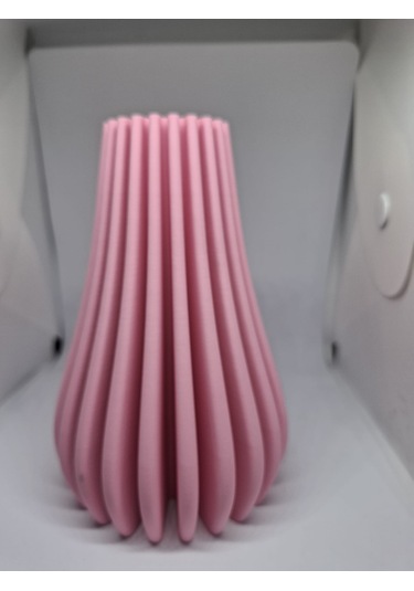 Spiral Vazo - 15 Cm Pembe