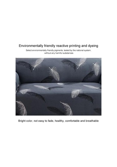 Sones Çift Kişilik Oturma Odası Dört Mevsim Elastik Tam Kapsama Kaymaz Kanepe Kılıfı, Boyut: 145 X 185 Cm Gri Tüy