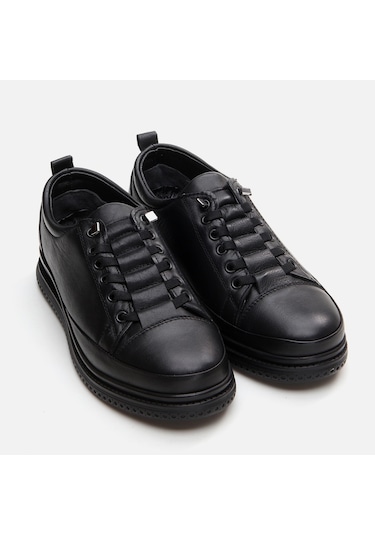Hotiç Hakiki Deri Siyah Kadın Spor Ayakkabı 01ayh294540a100 Siyah