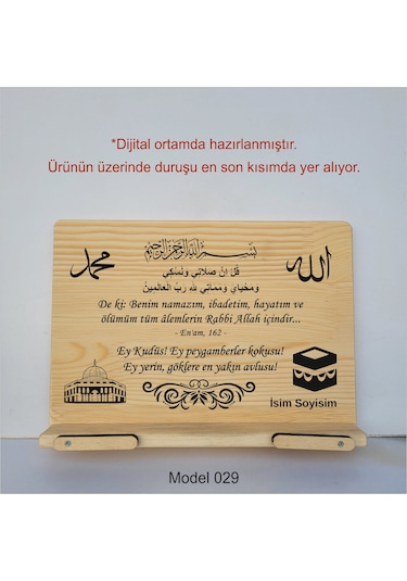 Münzevi Masaüstü Ahşap Rahle/tablet/kitap Tutucu-model029