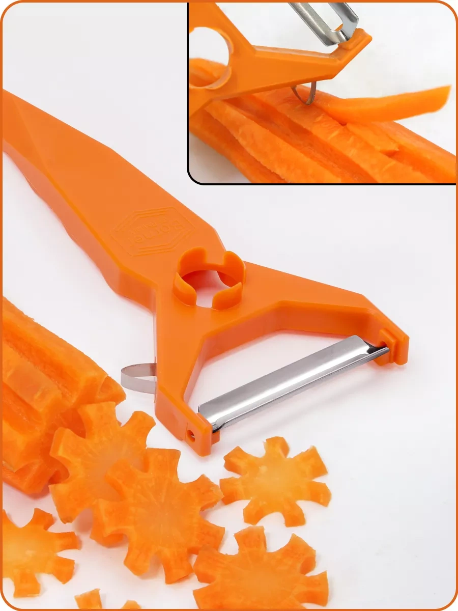 Borner Sebze Soyacağı-dekoratörü 5'i 1 Arada 3762246 Turuncu