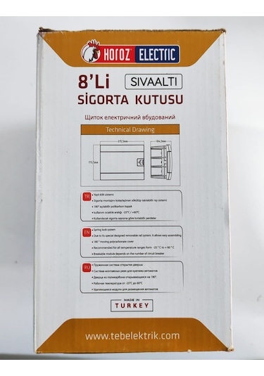 Horoz 8'li Sıva Altı Sigorta Kutusu