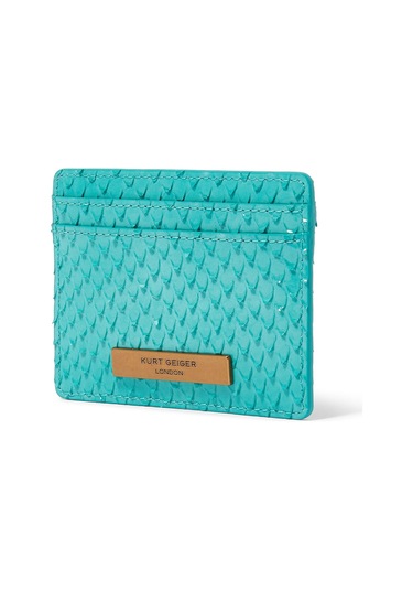 Kurt Geiger Chelsea Card Holder, Kompakt Deri Kartlık Kadın Mavi