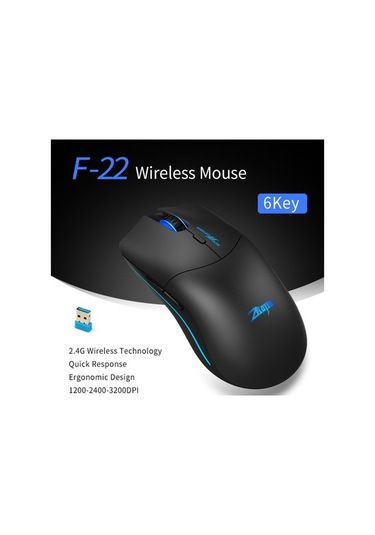Novahub Zelotes F-22 Kablosuz Oyun Fare - 6 Tuşlu, 3 Dpı Ayarlı, Ergonomik Tasarım, Aa Pil, Kullanışlı Ve Dayanıklı 001