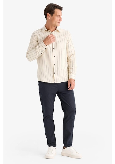 DeFacto %100 Pamuk Keten Görünümlü Yazlık Jogger Pantolon Dar Paça Beli Bağcıklı Lastikli Cepli Z6475AZ25SPAR190 DeFacto %100 Pamuk Keten Görünümlü Yazlık Jogger Pantolon Dar Paça Beli Bağcıklı Lastikli Cepli Z6475AZ25SPAR190