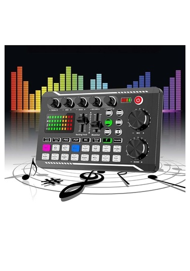 Yenilzd Stüdyo Ses Mikseri Şarjlı Dj Canlı Yayın Kondenser Mikro
