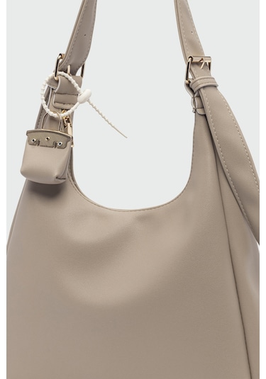 Guts Charmlı Salaş Omuz Çantası Bej Bej