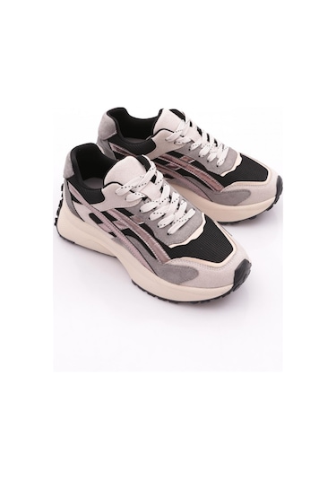 Dgn 83147 Kadin Sneaker Ayakkabi Buz Siyah