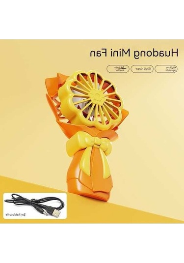 Supermarket1 Mini Taşınabilir El Küçük Usb Masaüstü Fan, Öğrenciye Yenil, Mor, Sarı, Kırmızı Sarı Renk