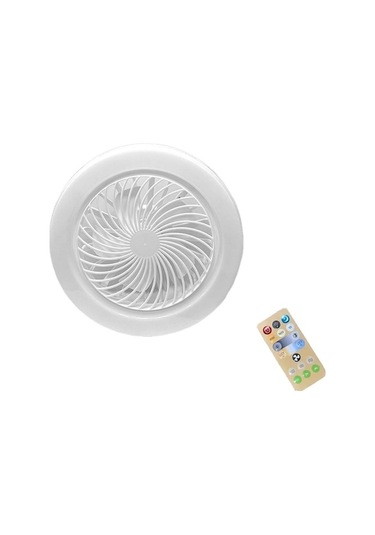 3 Renk İskandinav Tavan Vantilatörü Lambası Yatak Odası Lambası Modern Basit Yem Odası Görünmez Tavan Vantilatörü Armatür 56798997 Beyaz Beyaz