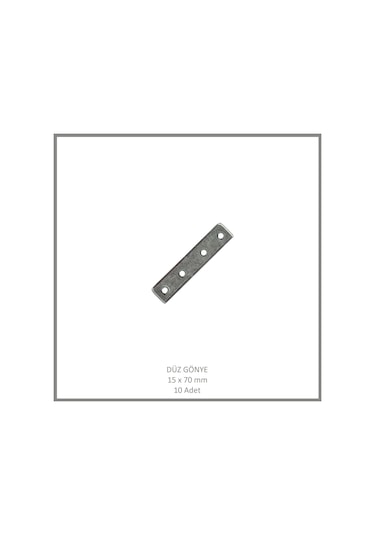 Düz Gönye, Sac Gönye, 15 X 70 Mm 10 Adet Metalik