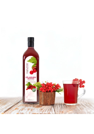 Hanzade Bitkisel Gilaburu Suyu Nektarı Şekersiz 2 x 1 L