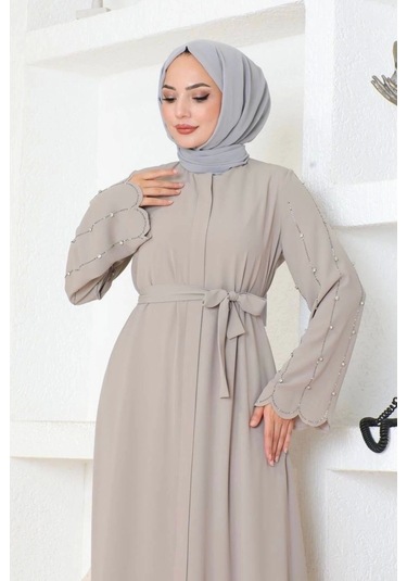 Kolları Taş Detaylı Ferace Taş